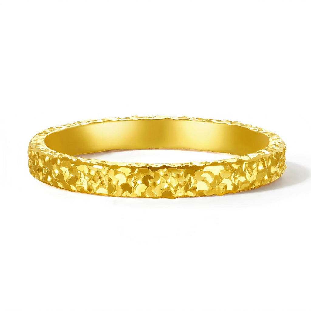 24K Gold Crushed Ice Ring 3.2-4.7g A0113002