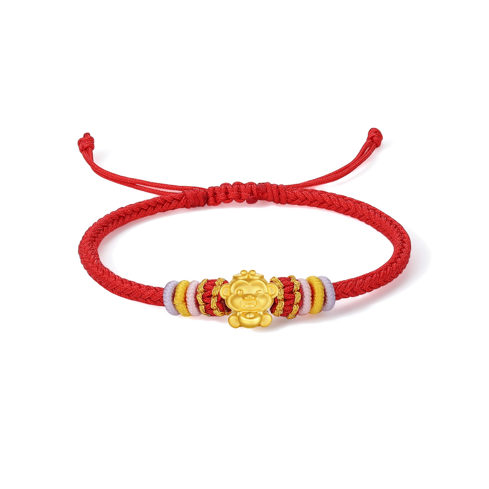 "Chinese Zodiac" 24K Gold String Bracelet Chinese Zodiac 0.35-0.55g