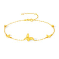 18K Yellow Gold Chain Bracelet Butterfly 0.85-1.15g C0713856
