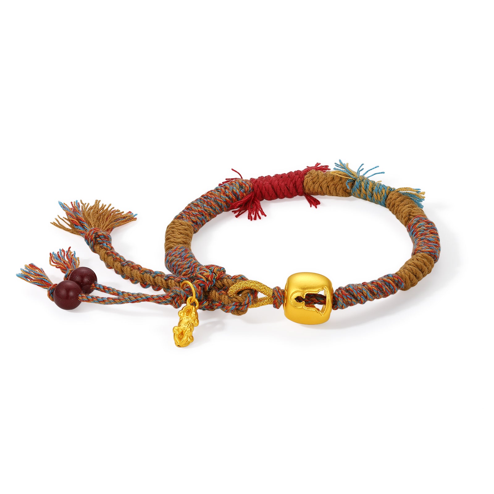 Jiuhua Mountain' 24K Gold String Bracelet Vajra A1715289