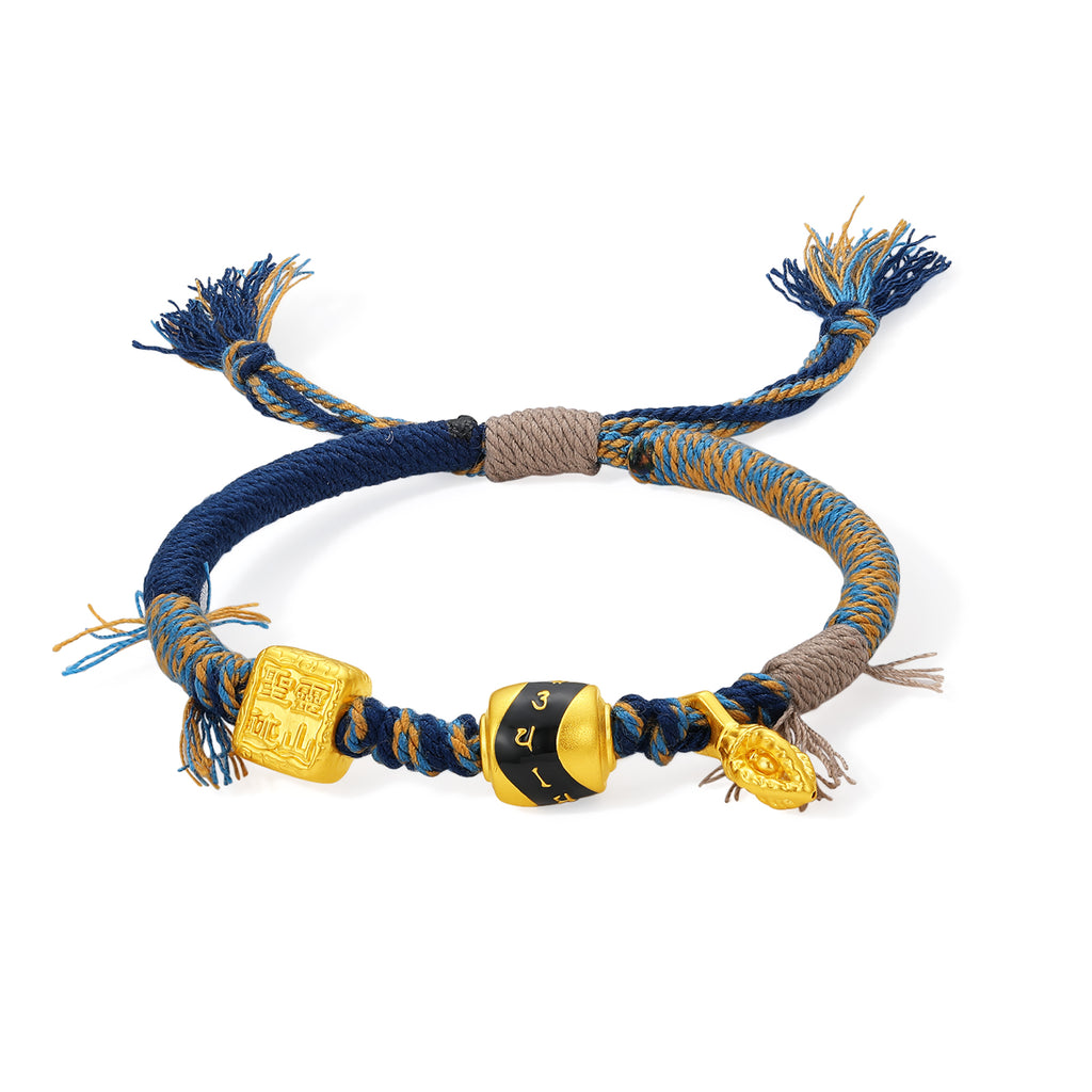 "Jiuhua Mountain" 24K Gold String Bracelet Vajra A1715272