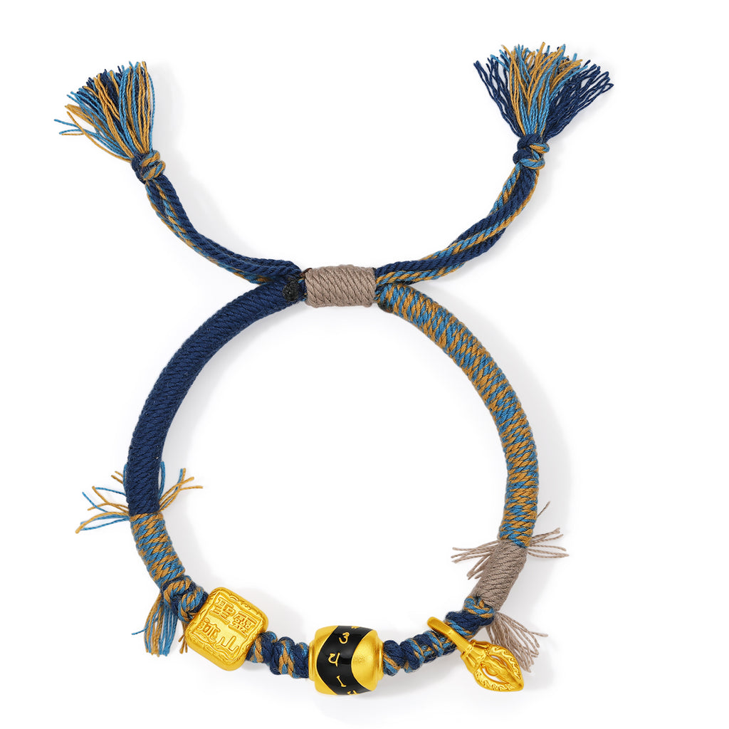 "Jiuhua Mountain" 24K Gold String Bracelet Vajra A1715272