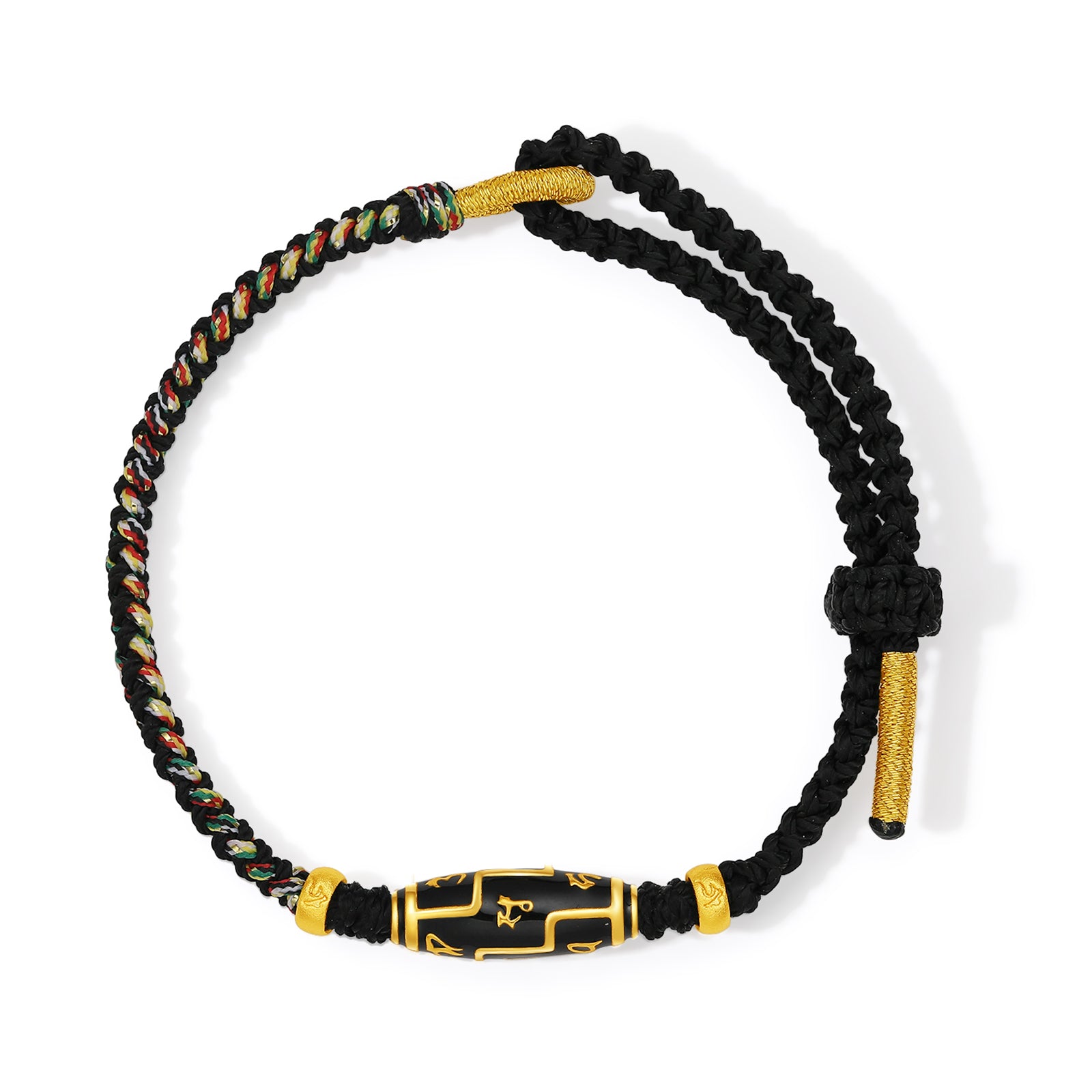 Jiuhua Mountain' 24K Gold String Bracelet Buddhist Scripture A1715288