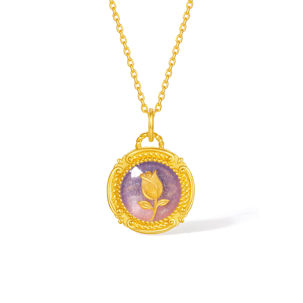 999 24K Gold Pendant Flower 3.69-3.99g A0421046