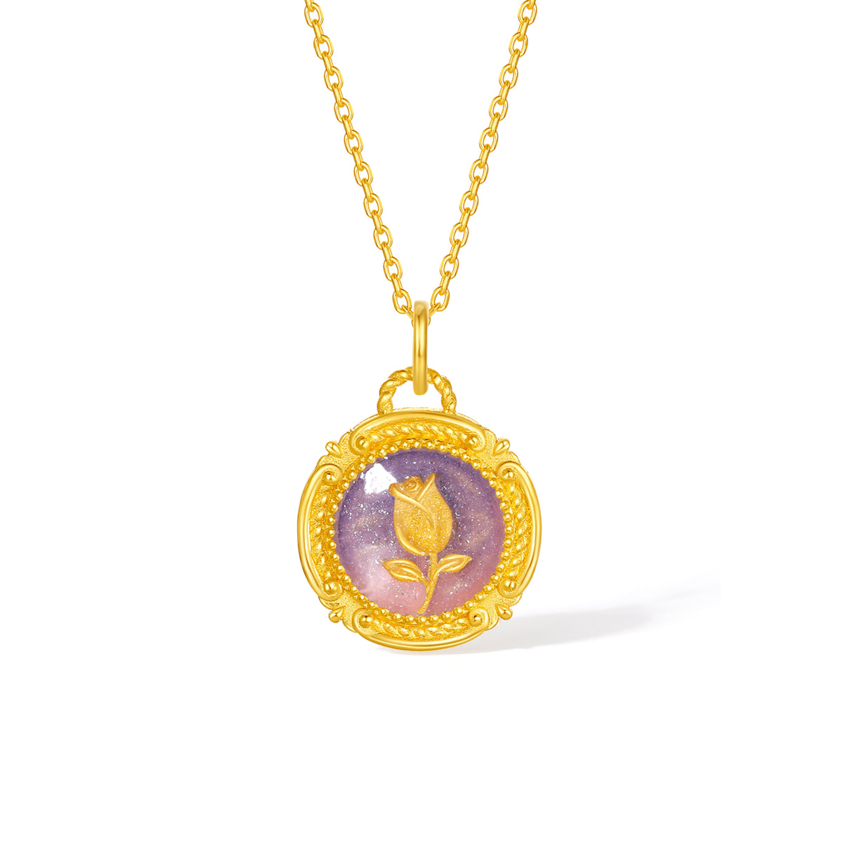999 24K Gold Pendant Flower 3.69-3.99g A0421046