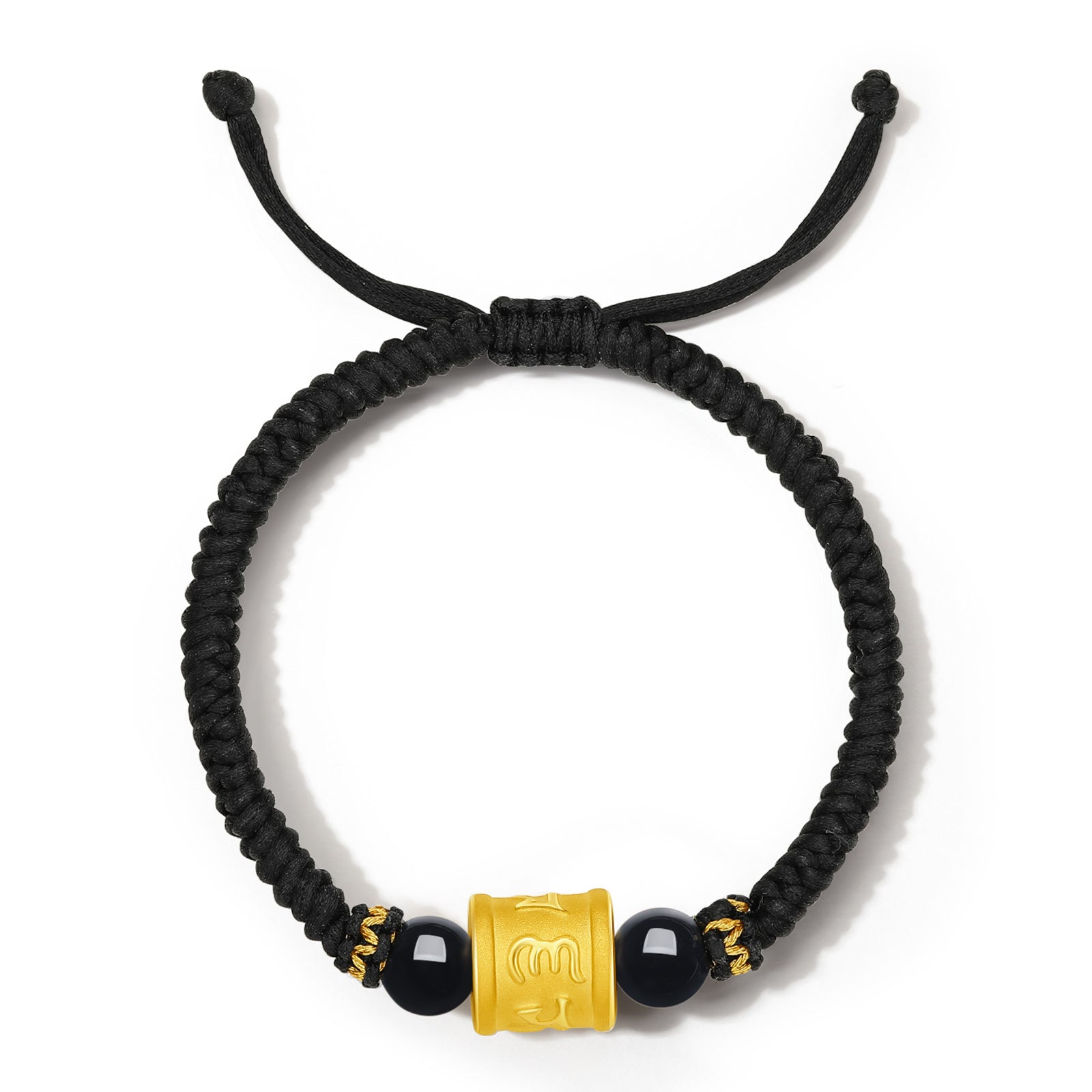 24K Gold String Bracelet 1.4-1.7g 18-24cm A1712054