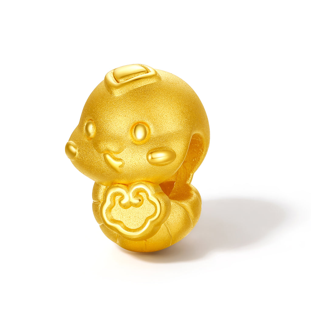 "Chinese Zodiac Snake" 24K Gold Charm Bracelet Snake 1-1.3g A1613095