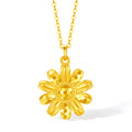 999 24K Gold Pendant Necklace Flower 4.38-4.88g A0614027