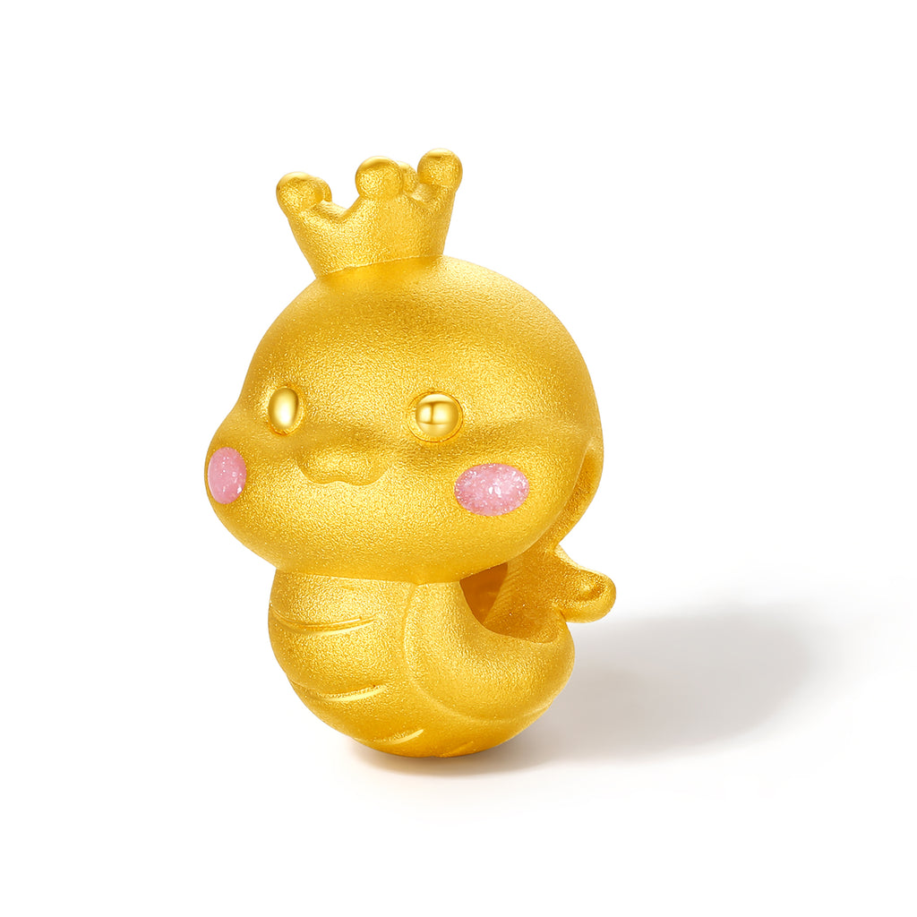 "Chinese Zodiac Snake" 24K Gold Charm Bracelet Snake 1-1.3g A1613097