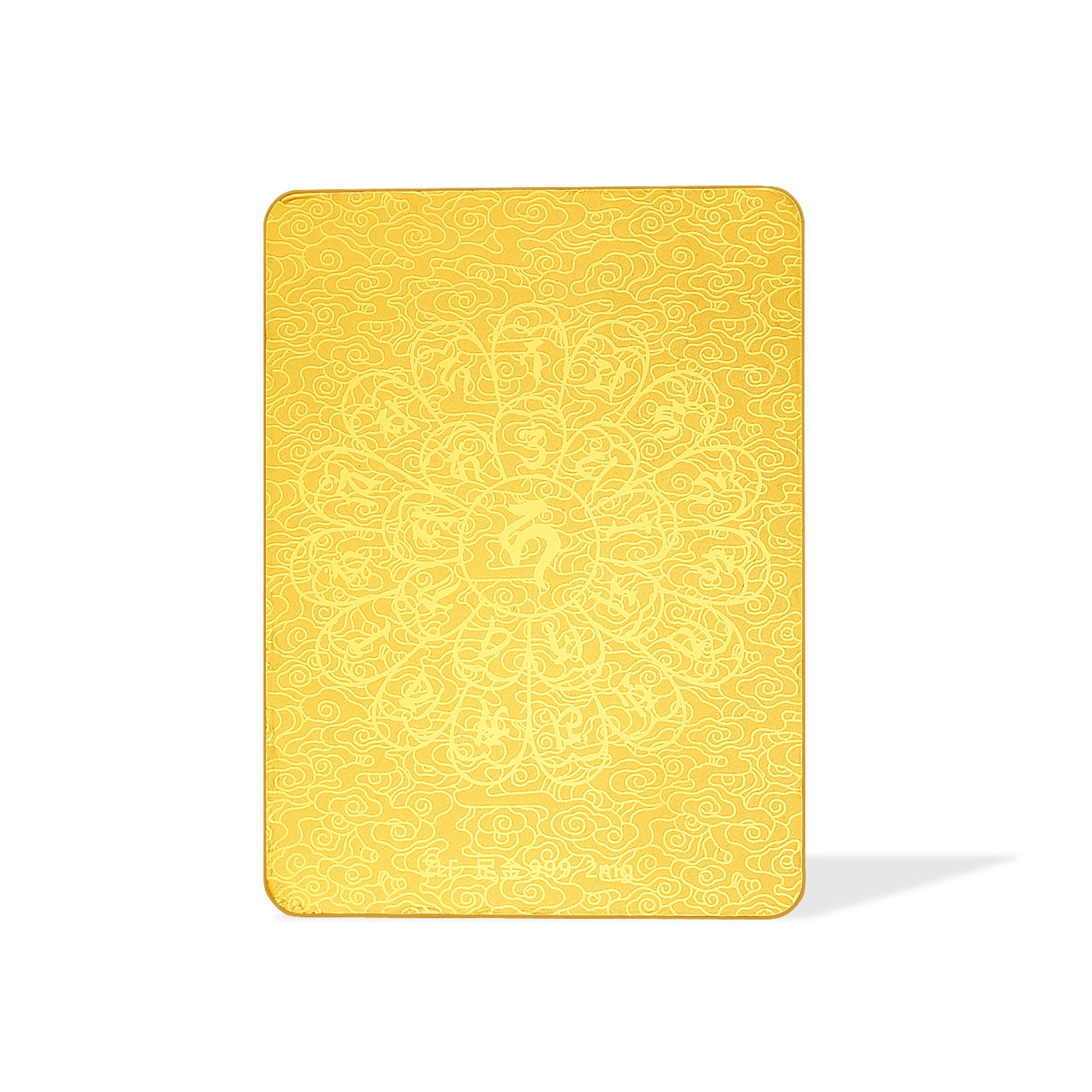 Jiuhua Mountain' 999.9 24K Solid Gold Buddha Talisman A2015905