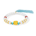 "Jiuhua Mountain" 24K Gold Beaded Bracelet Heitian Jade Turquoise Agate Ksitigarbha's Implements Y1915278