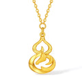 'Year of the Horse' 24K Gold Pendant Necklace Horsehead Gourd 3.45-3.85g 40cm-45cm A0623376