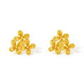 999 24K Gold Earrings Flower 1.4-1.7g A0911673