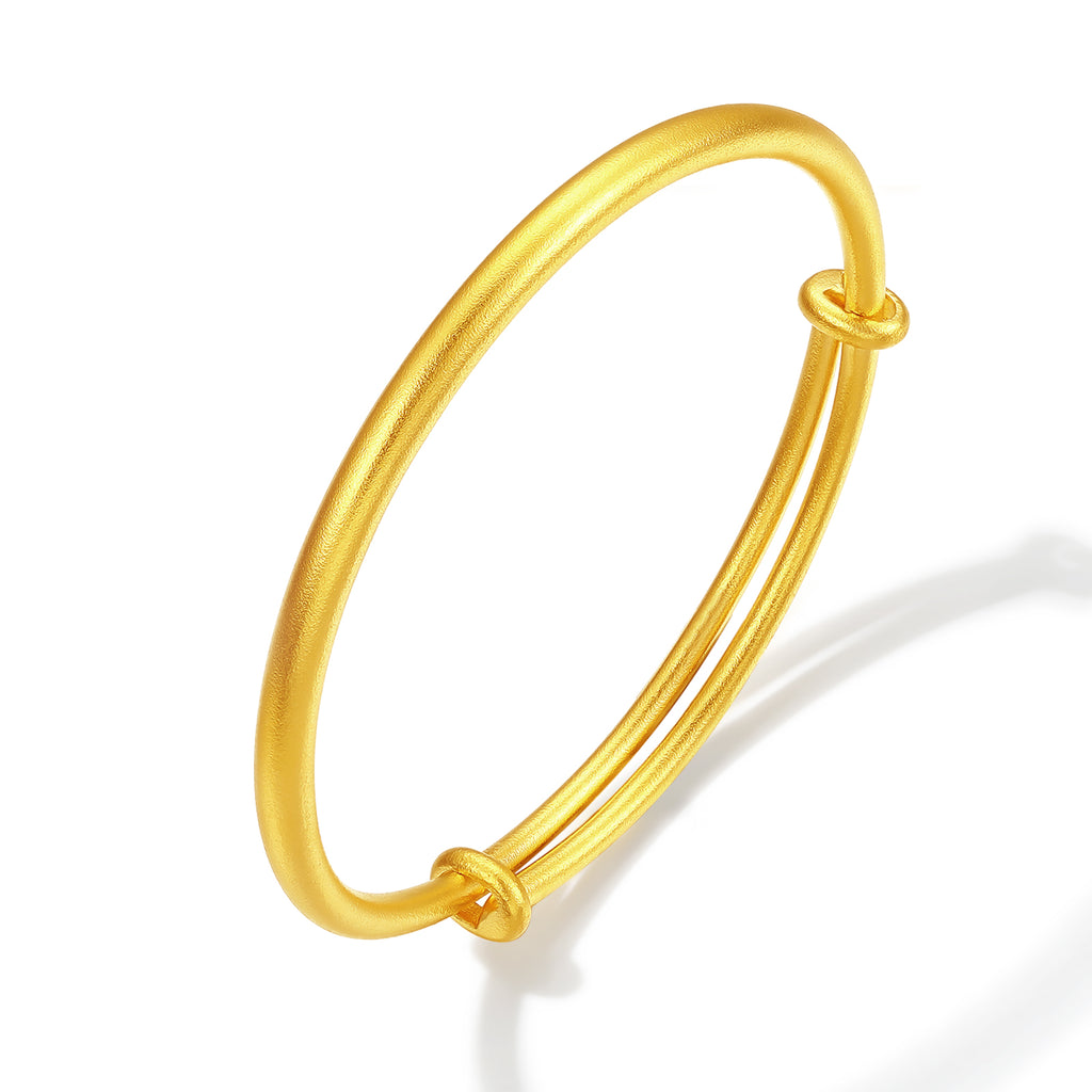 999 24K Gold Bangle Bracelet 8-9g A1013611