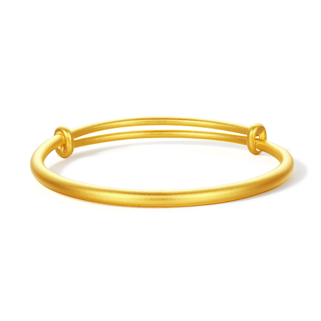 999 24K Gold Bangle Bracelet 8-9g A1013611