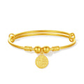 999 24K Gold Bangle Bracelet Fu 8.28-8.88g A1013613