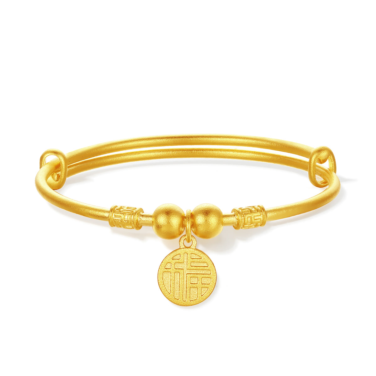 999 24K Gold Bangle Bracelet Fu 8.28-8.88g A1013613