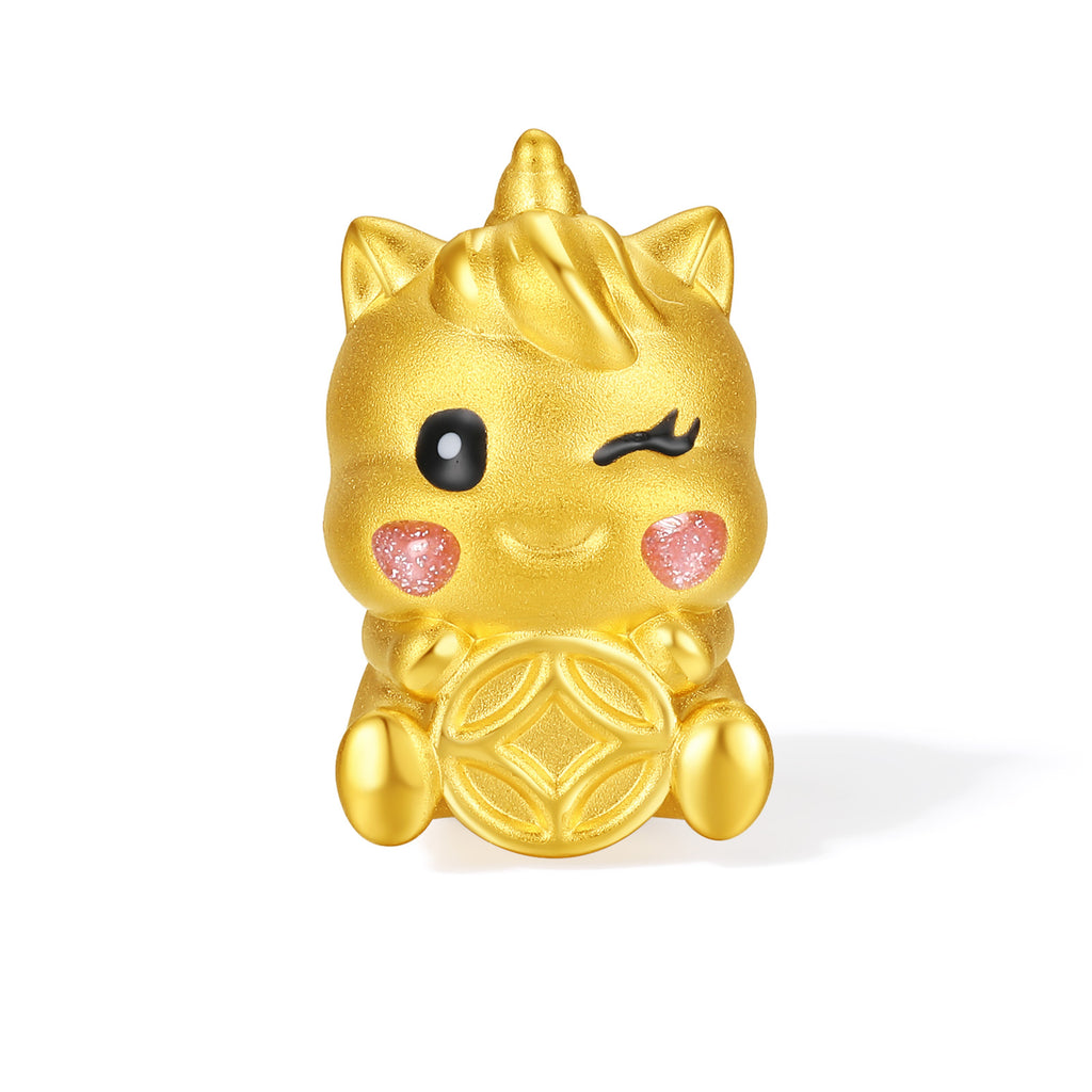 'Year of the Horse' 24K Gold Bracelet Horse Coin 0.6-0.8g 16cm-22cm A1715943