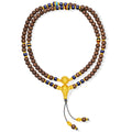 "Jiuhua Mountain" 24K Gold Beaded Bracelet Lapis Lazuli Sandalwood Bead sandalwood Ksitigarbha's Implements J1915280