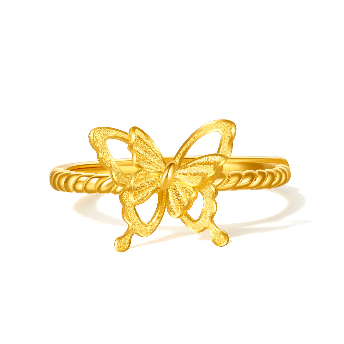 999 24K Gold Ring Butterfly 2.4-2.8g A0112521