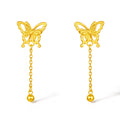 999 24K Gold Earrings Butterfly 2.8-3.2g A0912520
