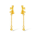 999 24K Gold Earrings Bow 1.8-2.2g A0912513