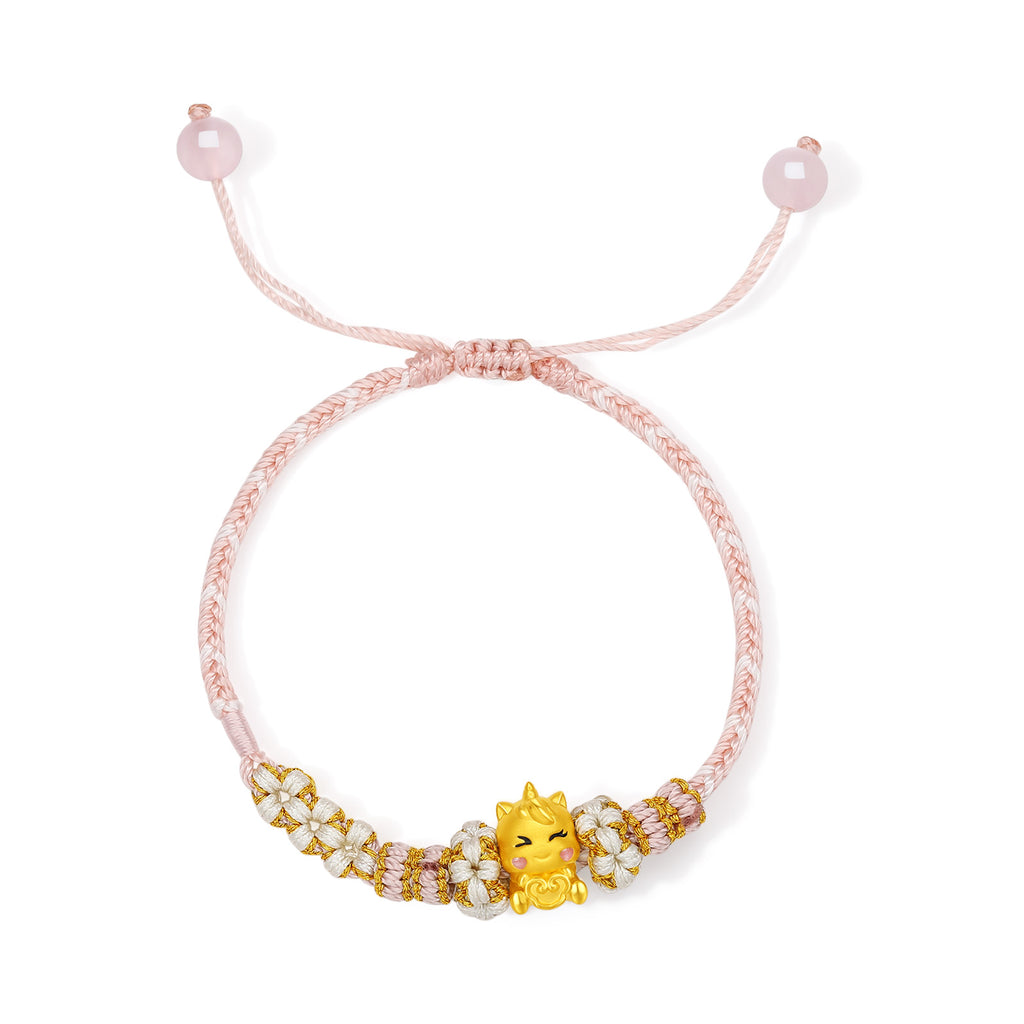 'Year of the Horse' 24K Gold Bracelet Horse Ruyi 0.6-0.8g 16cm-22cm A1715942