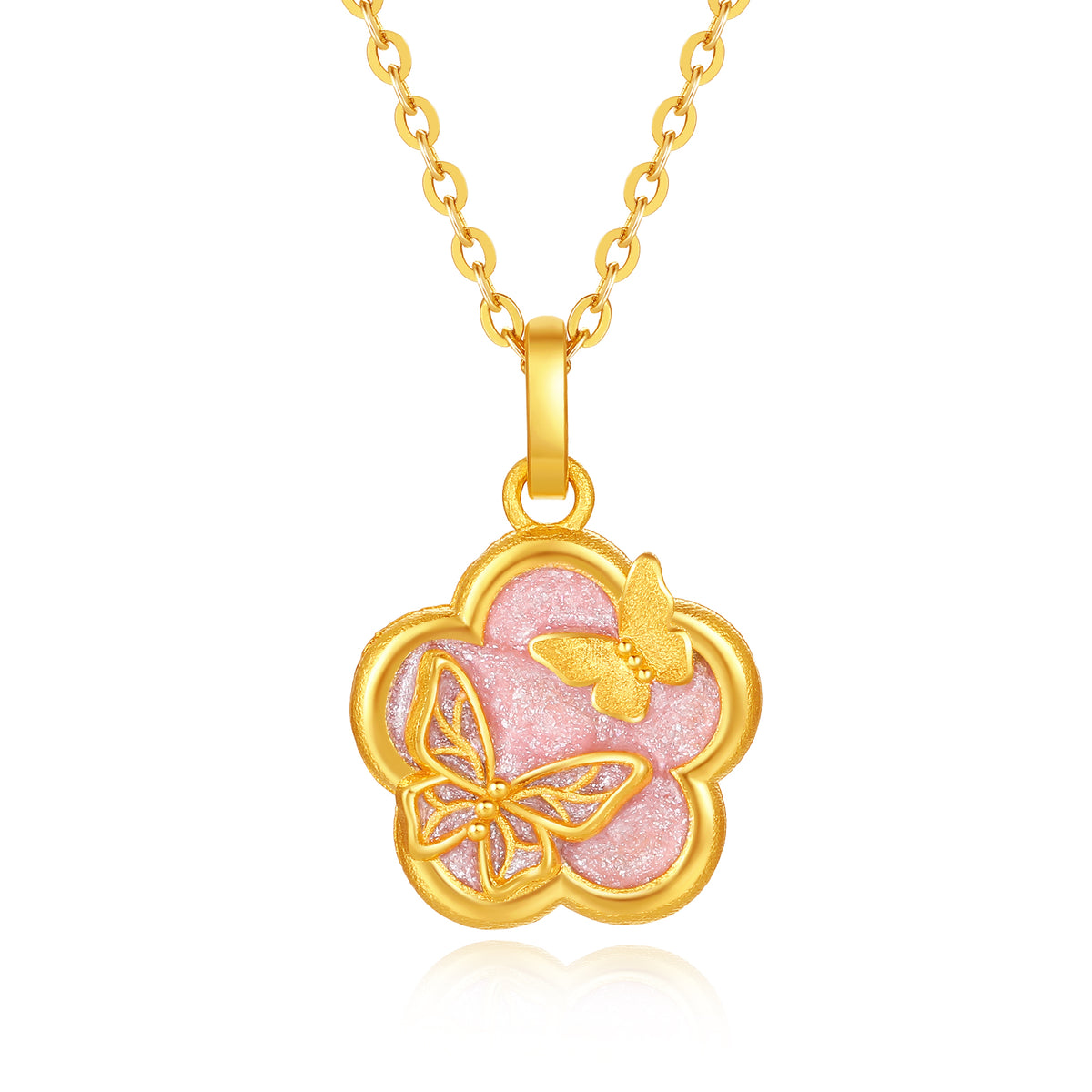 “Dream in the Garden” 24K Gold Pendant Flower 1.85-2.25g A0414971