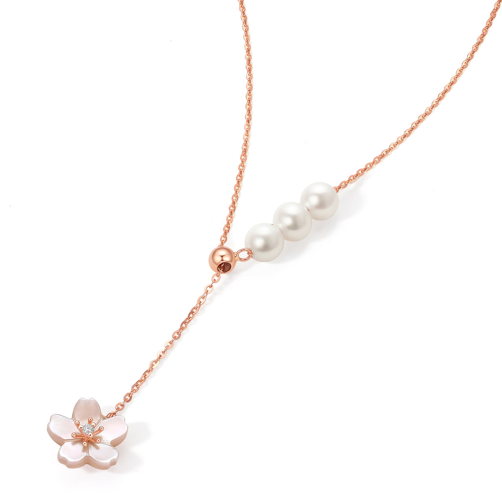 18K Gold Pendant Necklace Shell Pearl 0.77-1.03g X067962