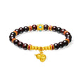 999 24K Gold Beaded Bracelet Sandalwood   Gourd 8.5-11.5g A1915960