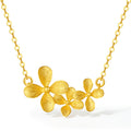 999 24K Gold Pendant Necklace Flower 3.85-4.15g A0611671