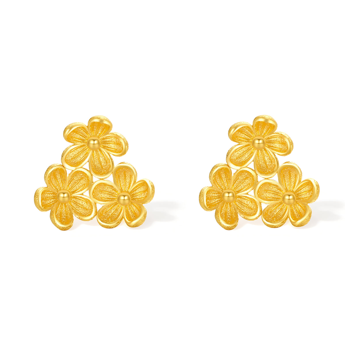 “Dream in the Garden” 24K Gold Earrings Flower 1.45-1.65g A0914962