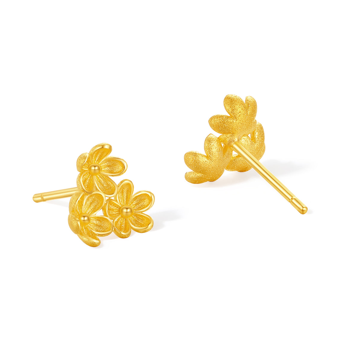 “Dream in the Garden” 24K Gold Earrings Flower 1.45-1.65g A0914962