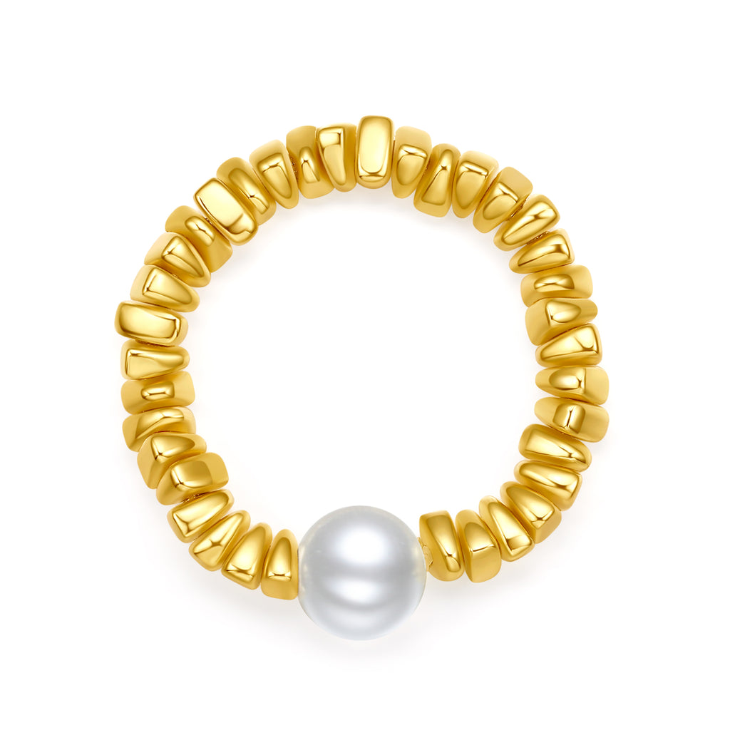 S925 Sterling Silver Ring Pearl 2.7-4.7g J0213751