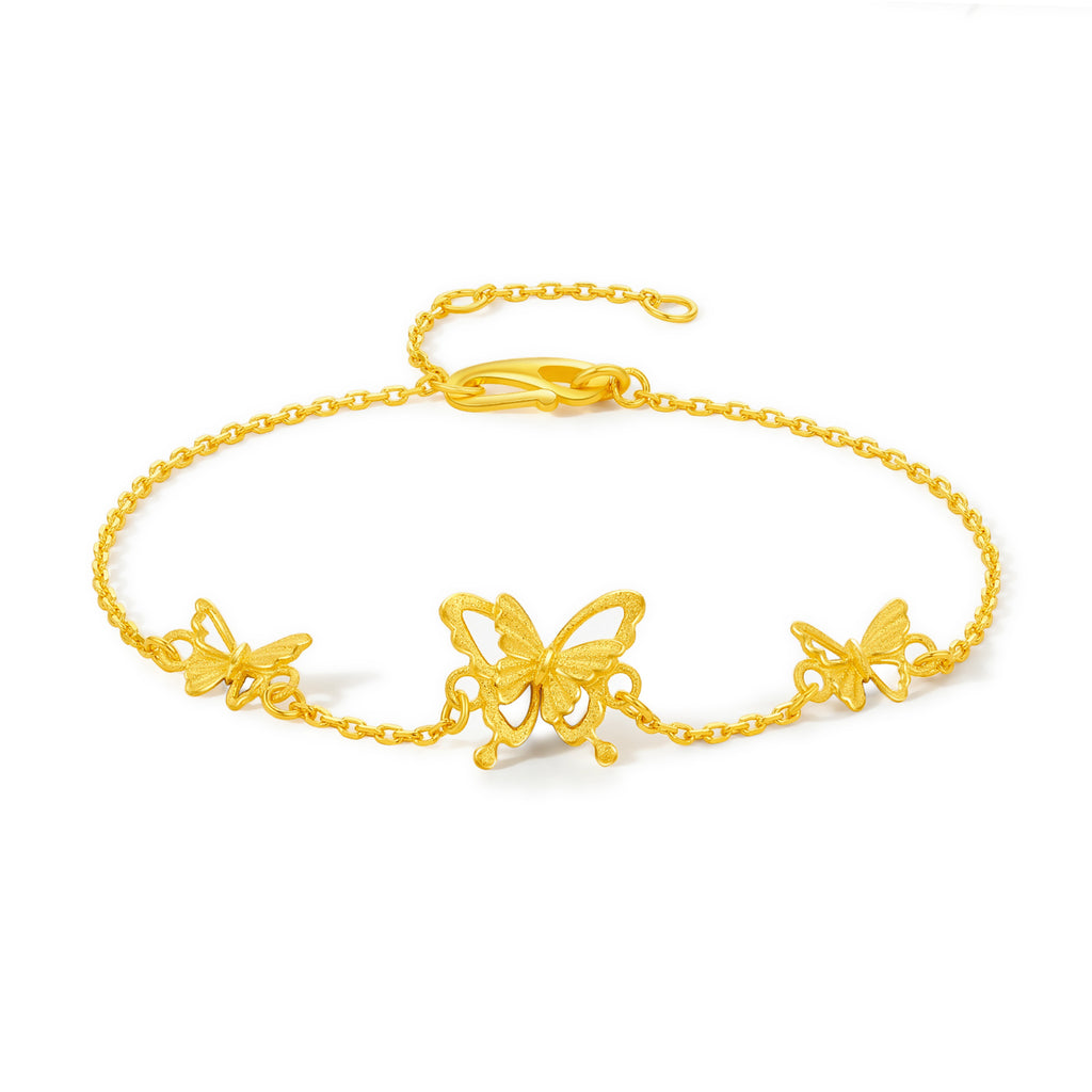 999 24K Gold Chain Bracelet 2.5-3.1g A0712519
