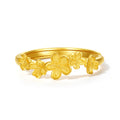 999 24K Gold Ring Flower 2.41-2.71g A0112983