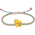'Year of the Horse'  24K Gold String Bracelet Horse 0.7-1g 16cm-22cm A1720838