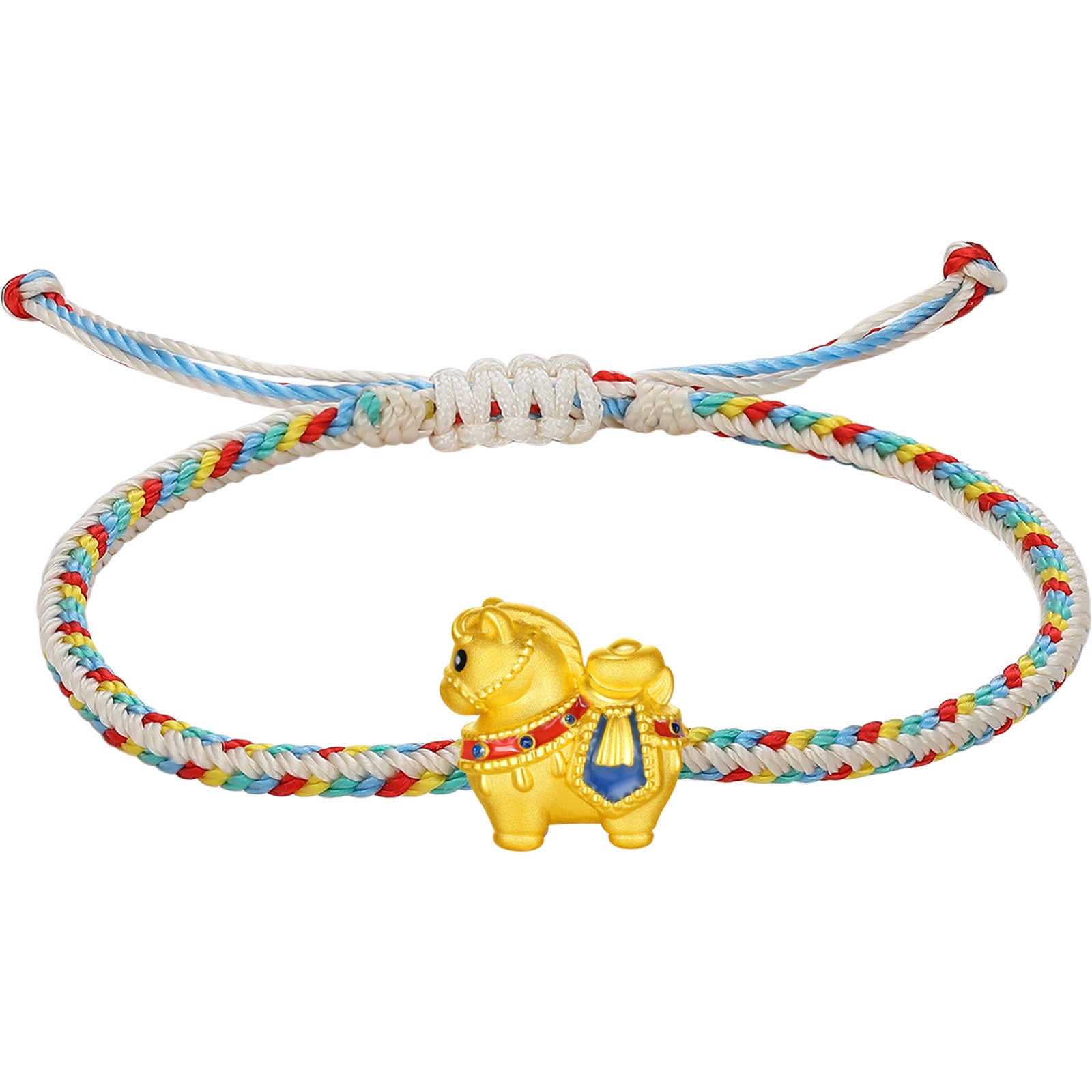 'Year of the Horse'  24K Gold String Bracelet Horse 0.7-1g 16cm-22cm A1720838