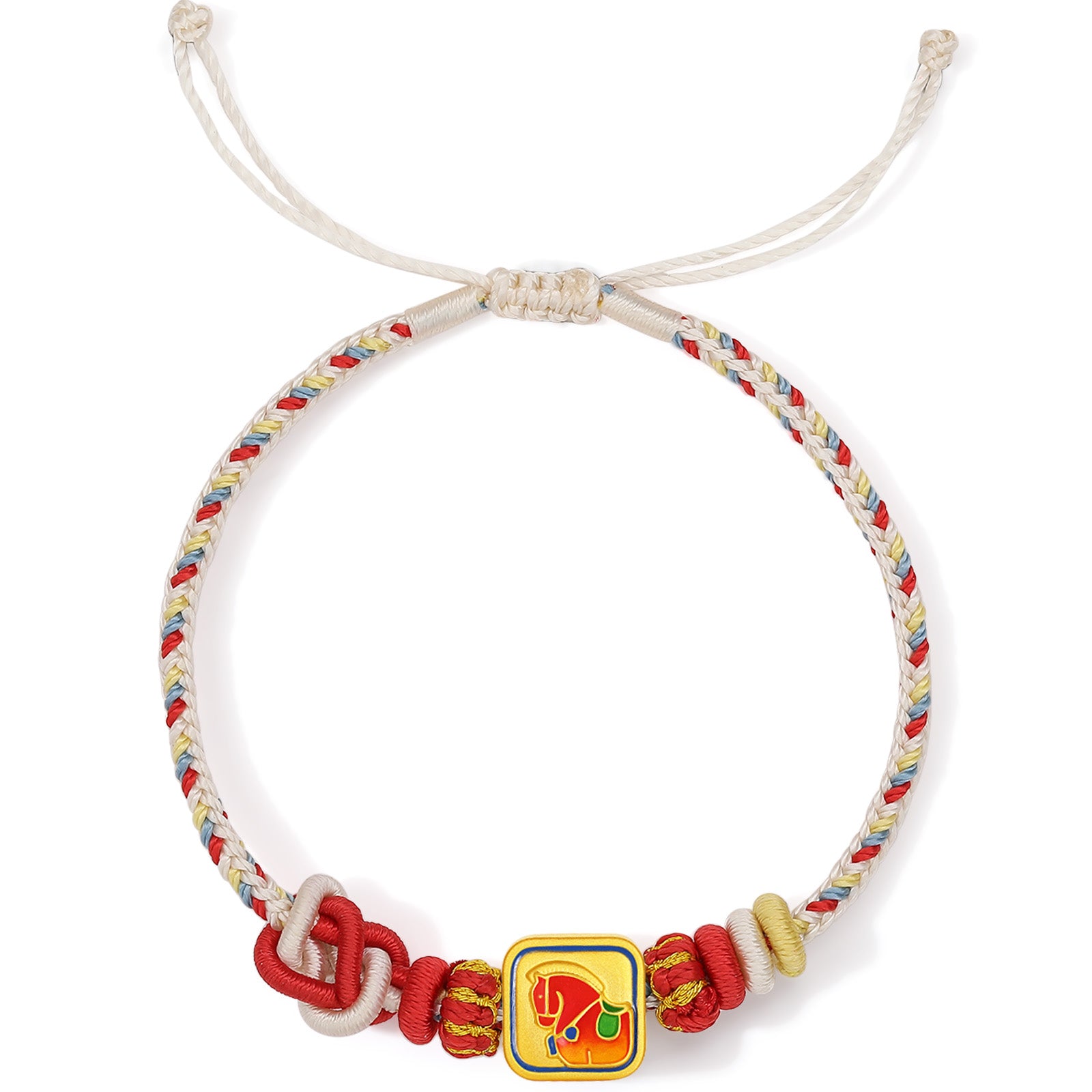 'Year of the Horse'  24K Gold String Bracelet Horse 0.89-1.19g 16cm-22cm A1720840