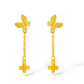 "Annie's Garden" 999 24K Gold Earrings Flower 1.5-1.8g A0913019