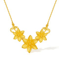 999 24K Gold Pendant Necklace Flower 9.2-10g A0612516