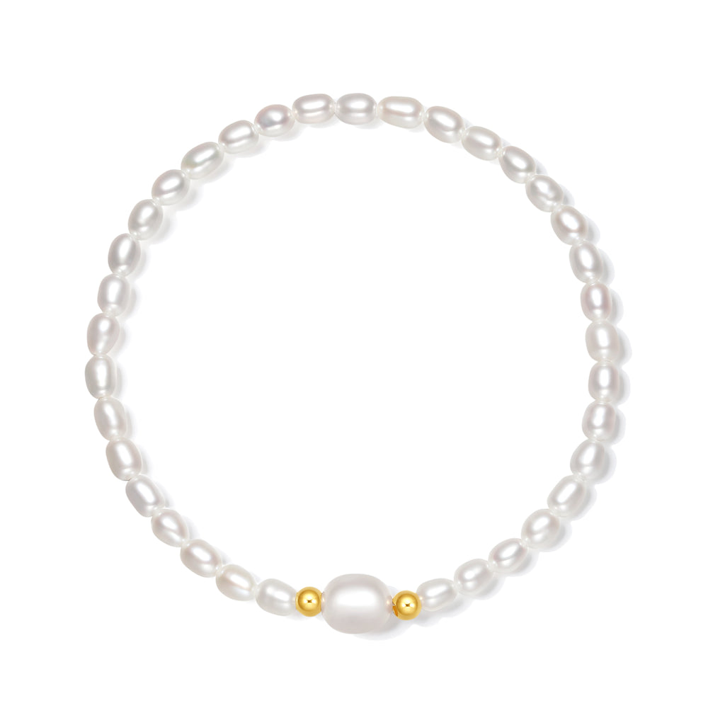 18K金珠串手鍊，珍珠，0.02-0.06克，貨號X1913024