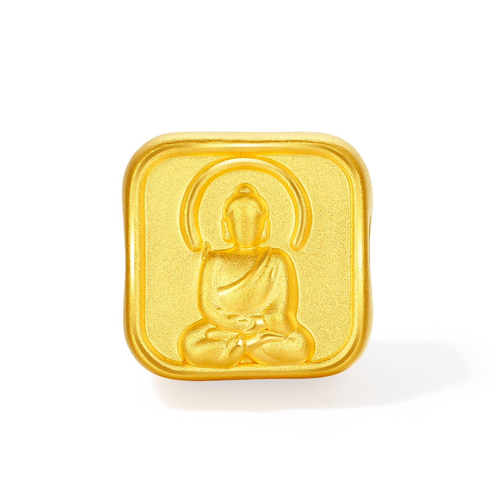 Jiuhua Mountain' 24K Gold Beaded Bracelet Agate Ksitigarbha Bodhisattva A1914667