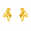 “Dream in the Garden” 24K Gold Earrings Flower 1.9-2.1g A0915129