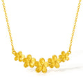 999 24K Gold Pendant Necklace Flower 4.4-4.8g A0611667