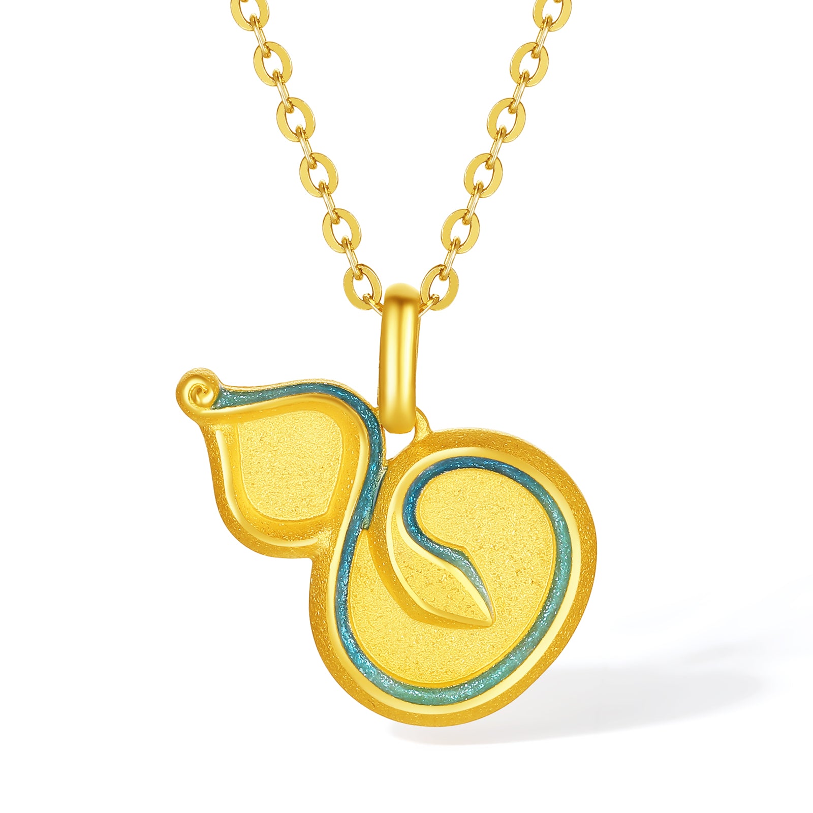 "Chinese Zodiac Snake" 24K Gold Pendant Gourd 2.05-2.35g A0415128