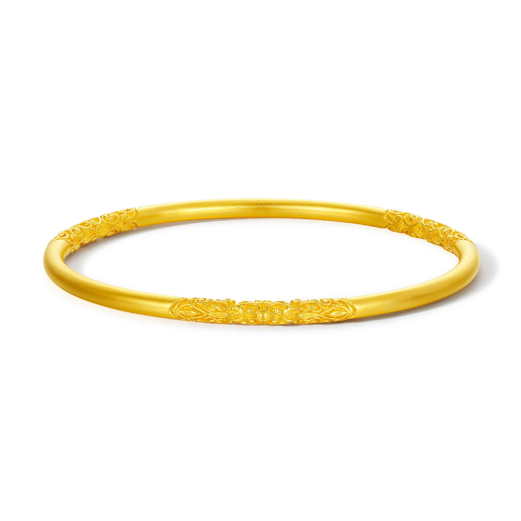 999 24K Gold Bangle Bracelet 25-30g A1013512