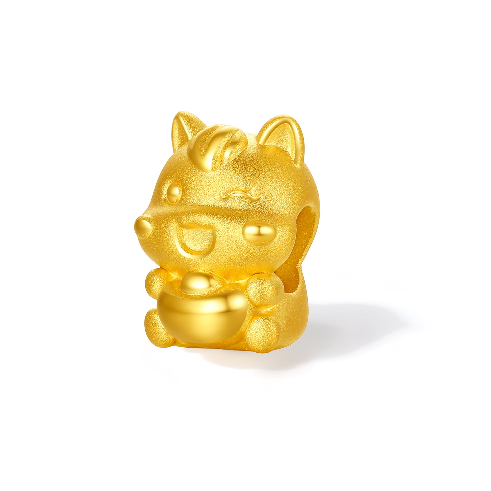 'Year of the Horse' 24K Gold Charm Bracelet Horse Yuanbao 0.7-1g 17cm & 19cm A1615528