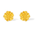 "Princess Wedding" 999 24K Gold Earrings Flower 1.72-2.02g A0922054