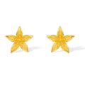 "Princess Wedding" 999 24K Gold Earrings Flower 1.39-1.69g A0922062